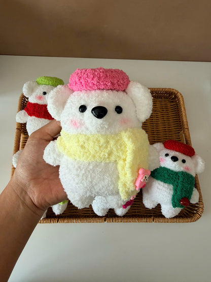Handmade Crochet Pola Bear Plush