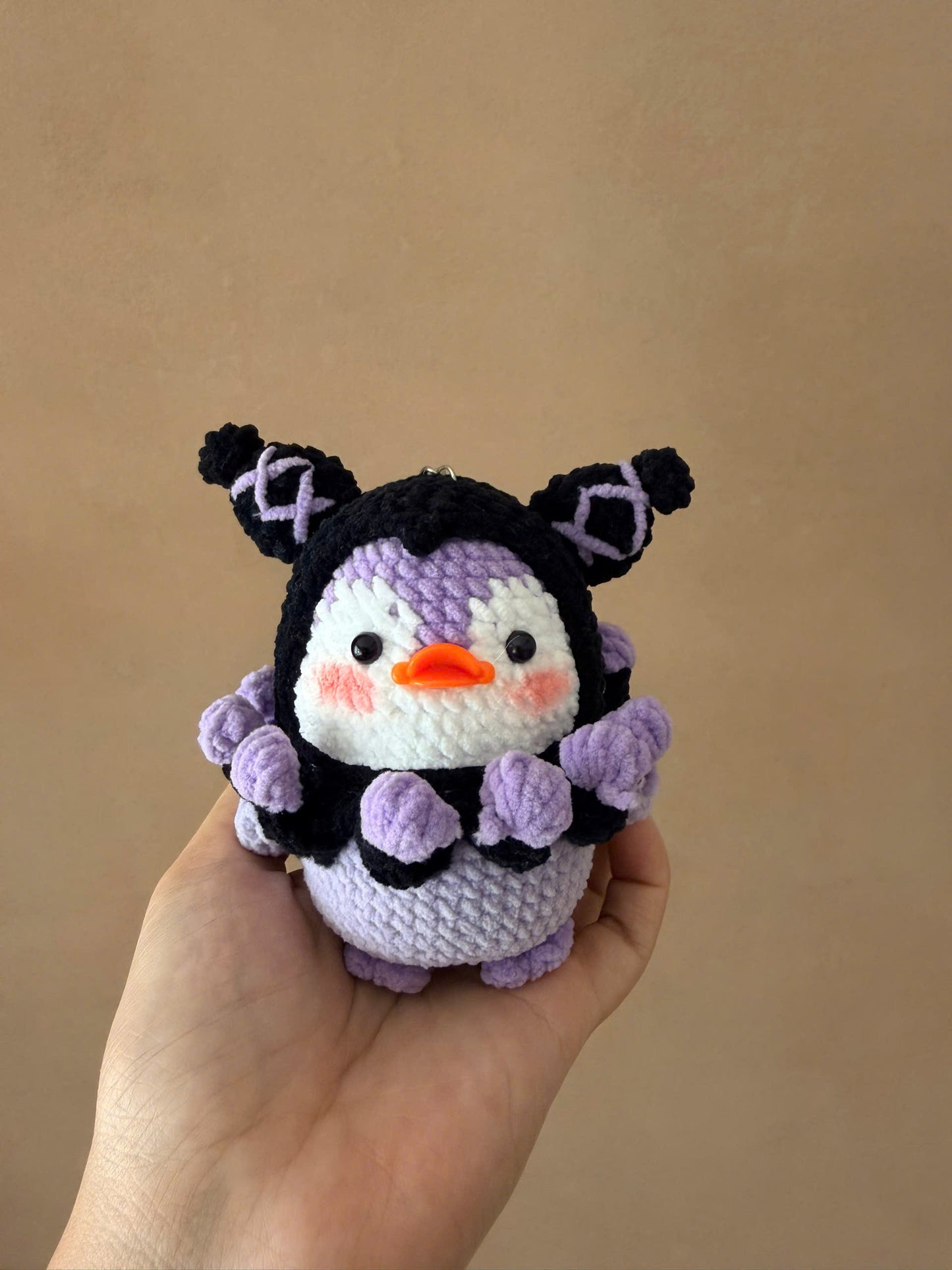 Handmade Crochet Penguin Cosplay Sanrio Keychain