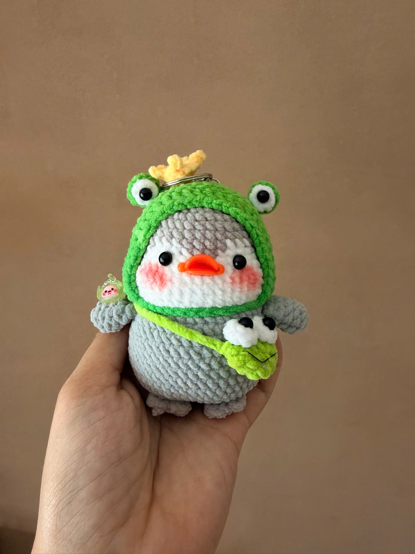 Handmade Crochet Penguin Cosplay Sanrio Keychain