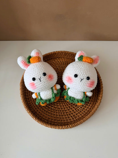 Handmade Crochet Bunny Keychain