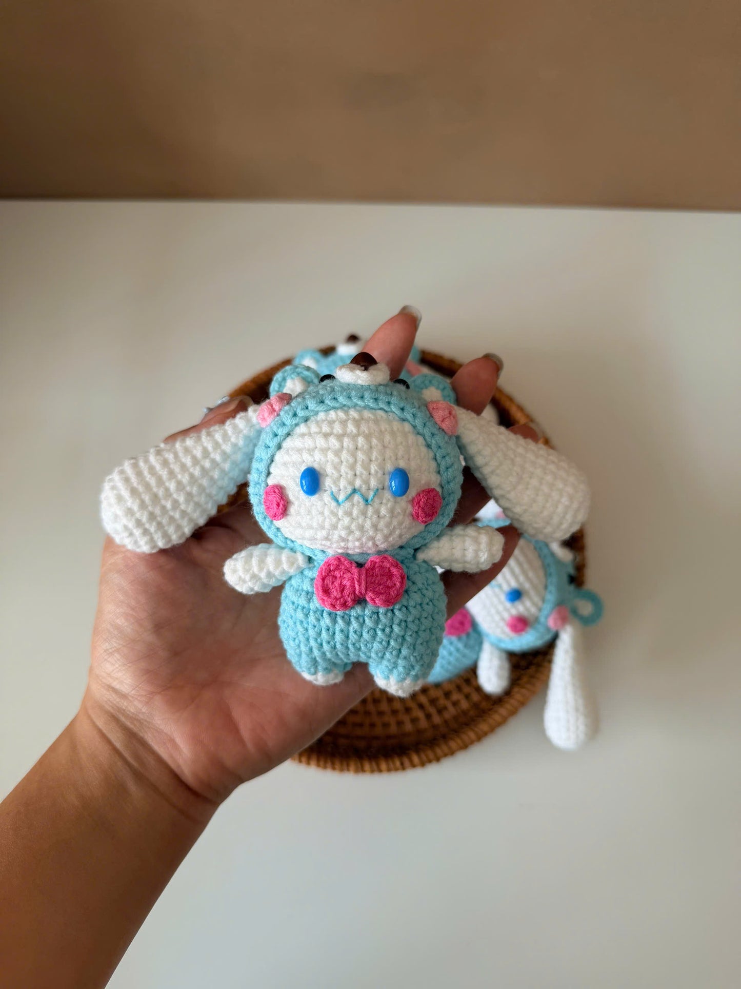 Handmade Crochet Cinnamoroll Keychain
