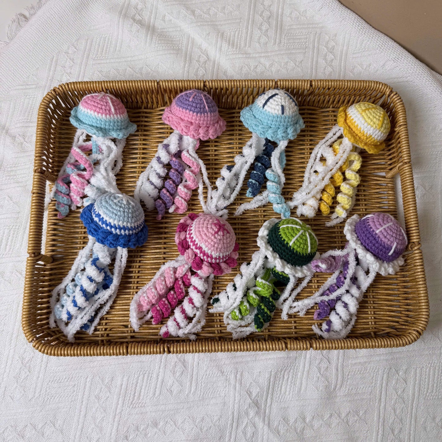 Handmade Crochet Jellyfish Keychain