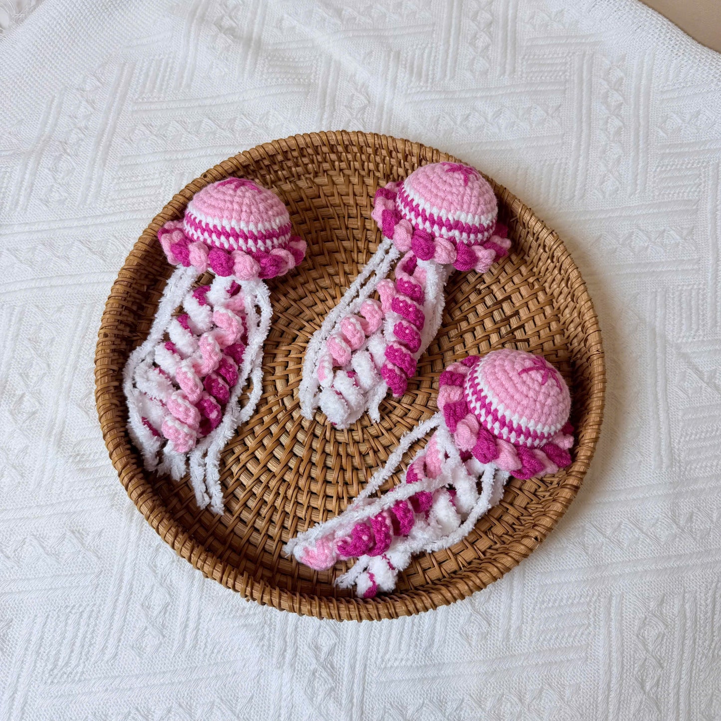 Handmade Crochet Jellyfish Keychain