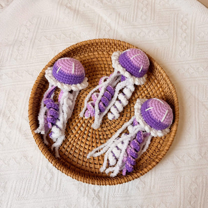 Handmade Crochet Jellyfish Keychain