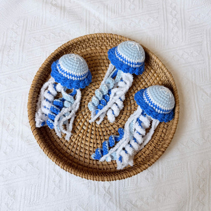 Handmade Crochet Jellyfish Keychain