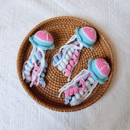 Handmade Crochet Jellyfish Keychain