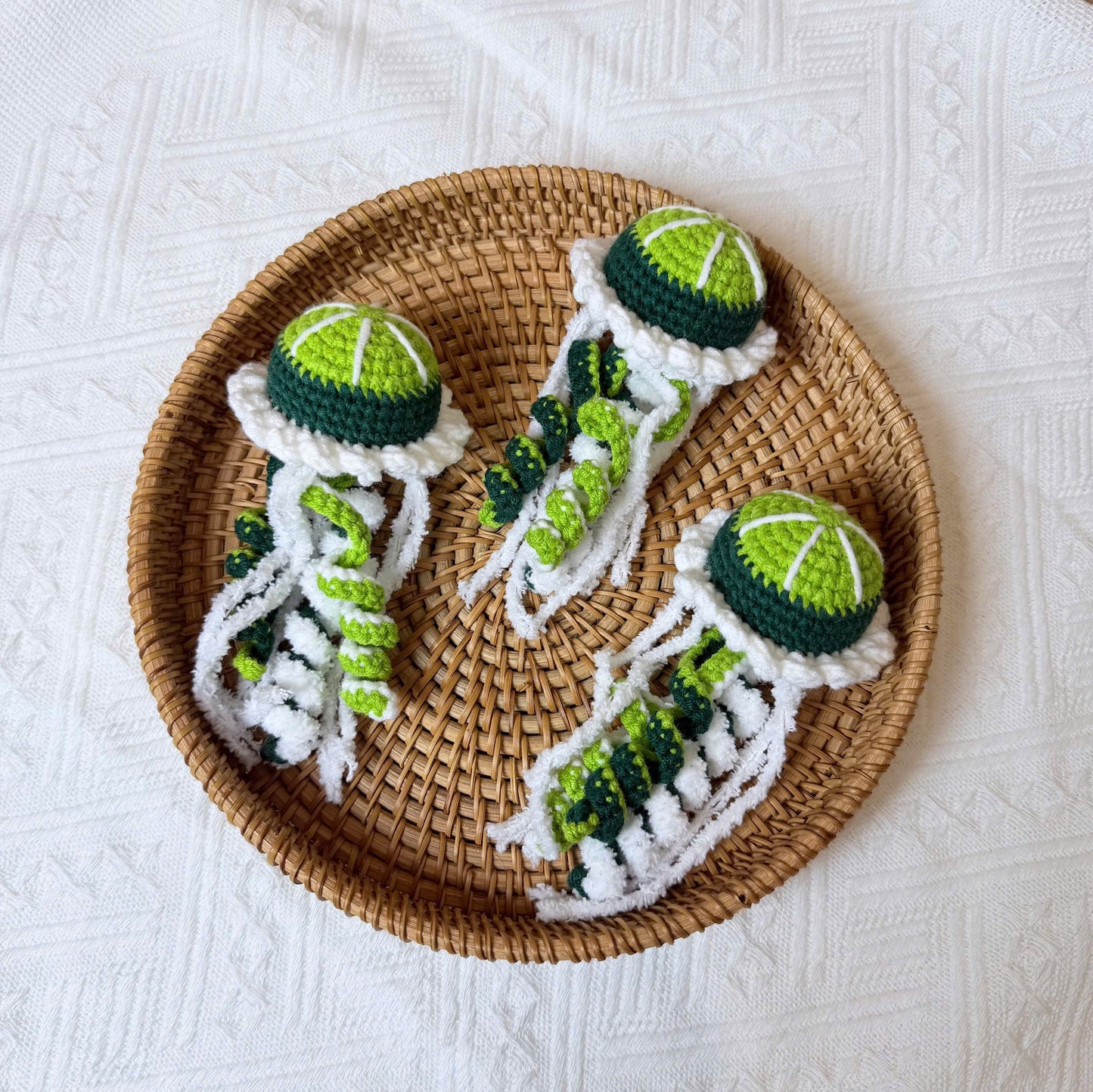 Handmade Crochet Jellyfish Keychain