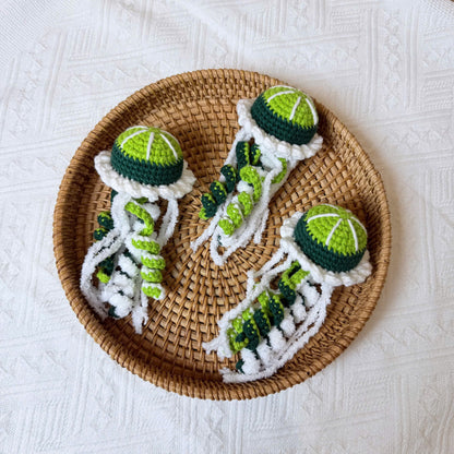 Handmade Crochet Jellyfish Keychain