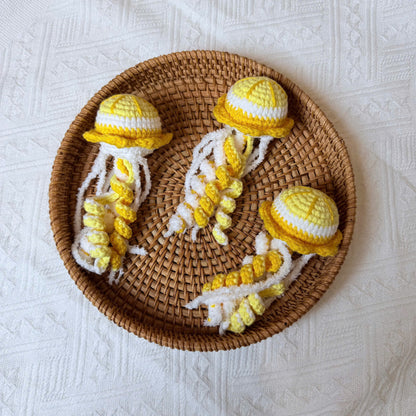 Handmade Crochet Jellyfish Keychain