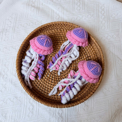 Handmade Crochet Jellyfish Keychain