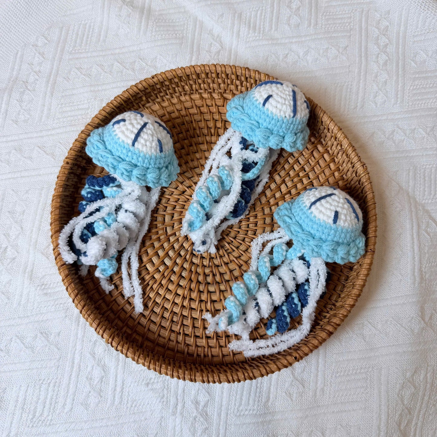 Handmade Crochet Jellyfish Keychain