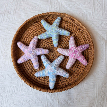 Handmade Crochet Starfish Keychain