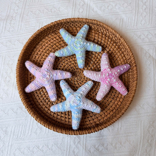 Handmade Crochet Starfish Keychain