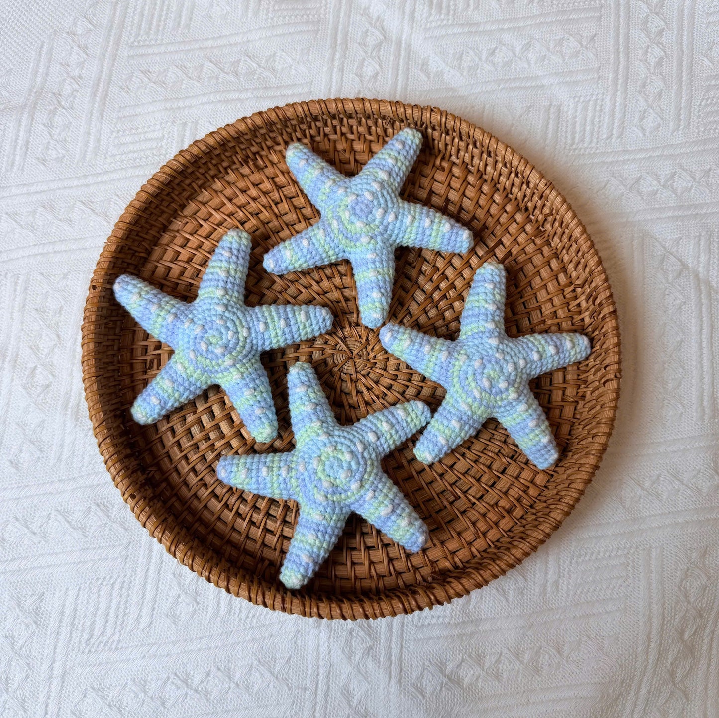 Handmade Crochet Starfish Keychain