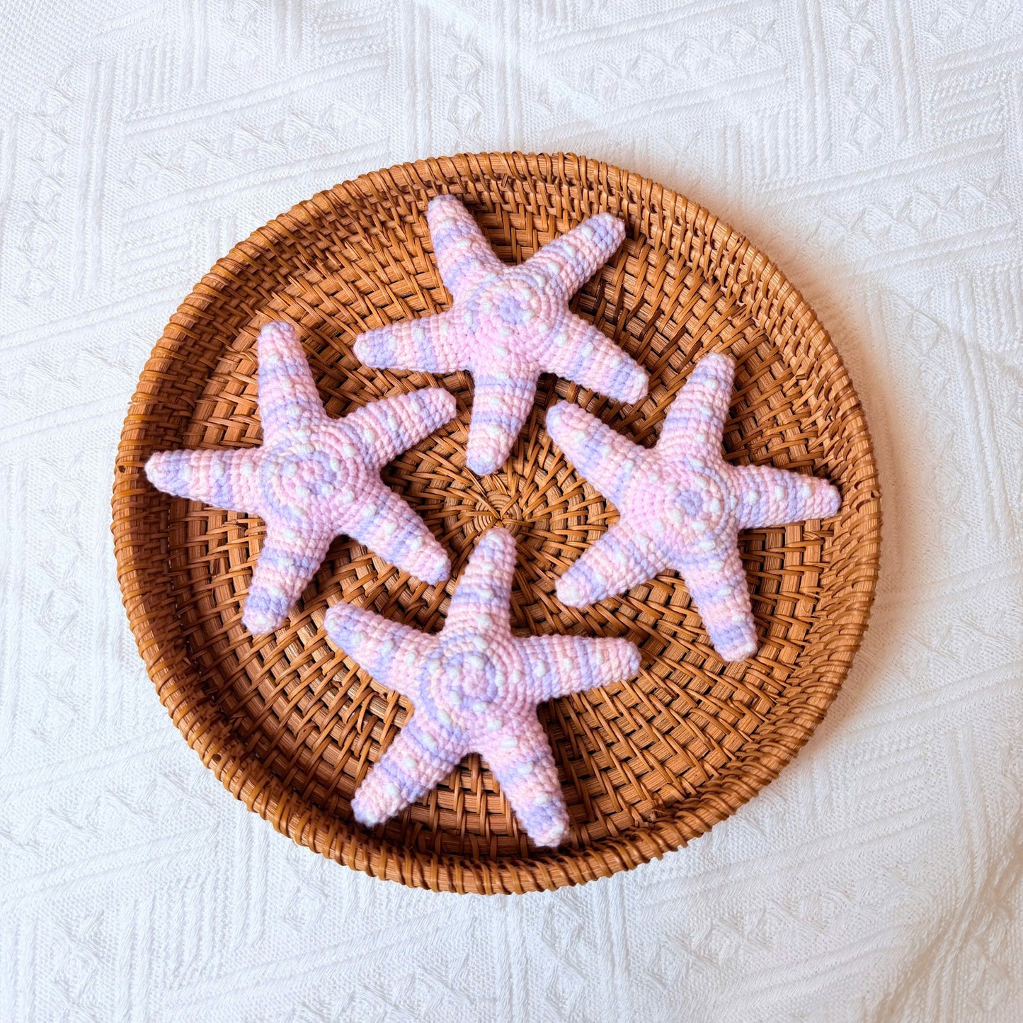 Handmade Crochet Starfish Keychain