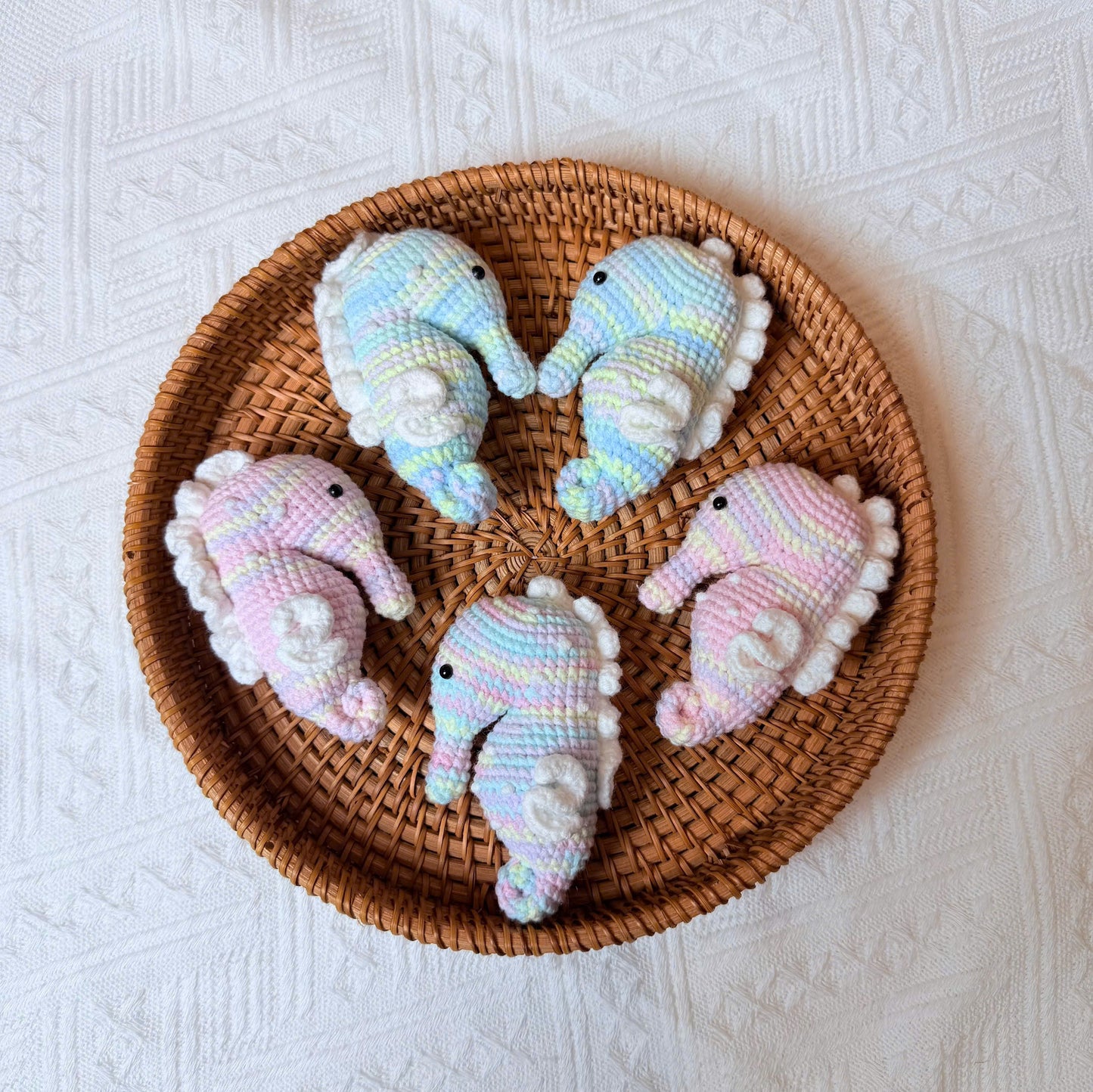 Handmade Crochet Seahorse Keychain