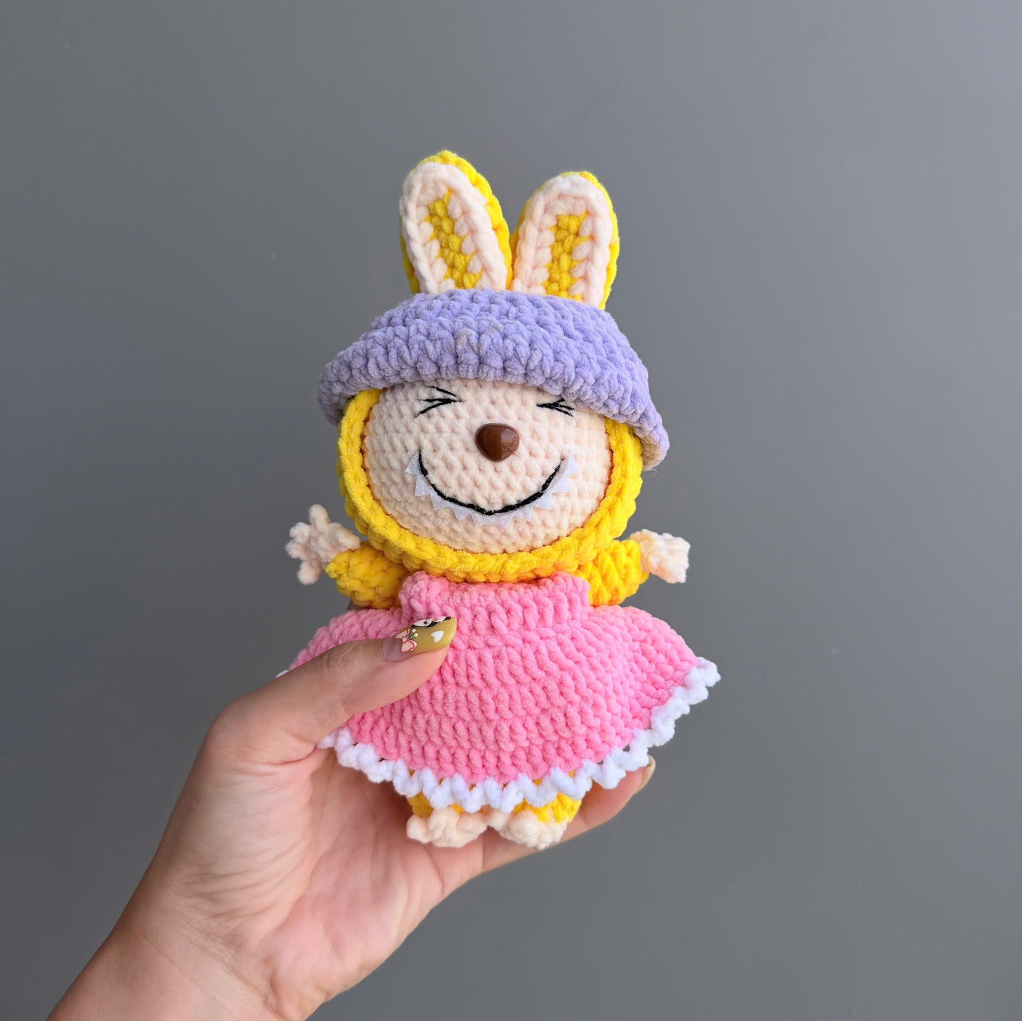 Handmade Crochet Labubu Doll