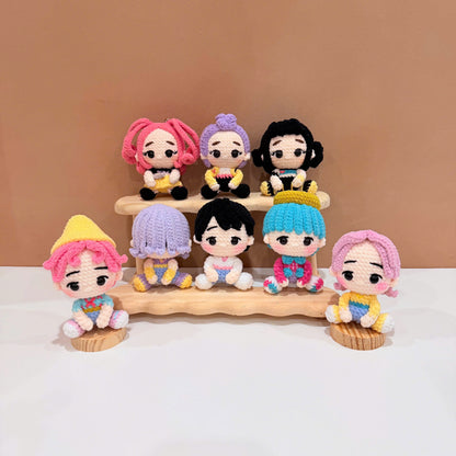 Handmade Crochet Kpop Demon Hunters Keychain - HUNTRIX & SAJA BOYS
