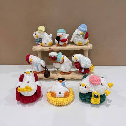 Handmade Crochet Lazy Duck Keychain
